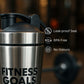 'Fitness Goals' Stainless Steel Shaker with Mixball 900ml