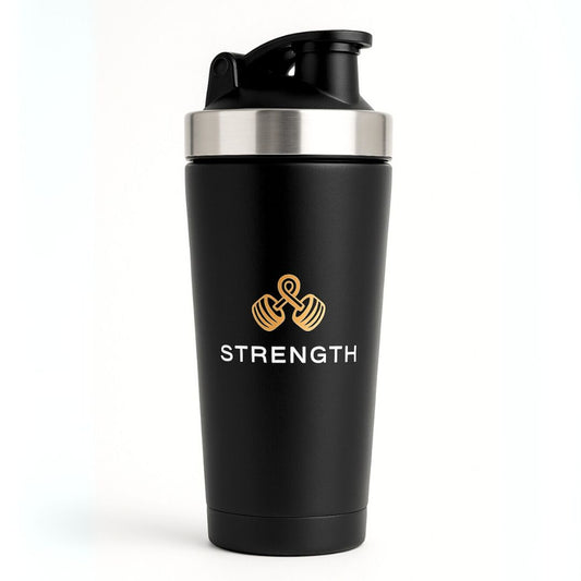 'Strength' Insulated Stainless Steel Shaker 900ml