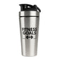 'Fitness Goals' Stainless Steel Shaker with Mixball 900ml